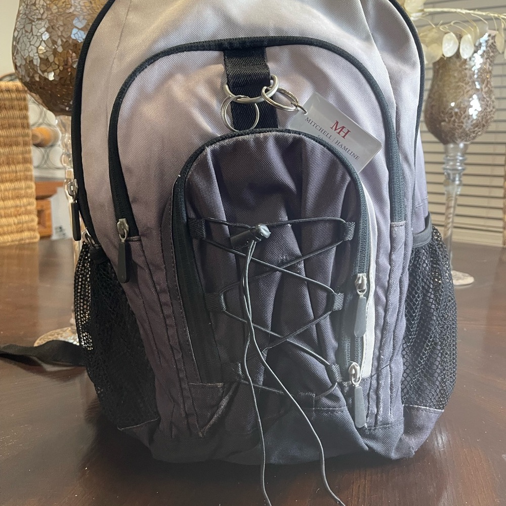 Pottery Barn Teen Black and Silver Backpack